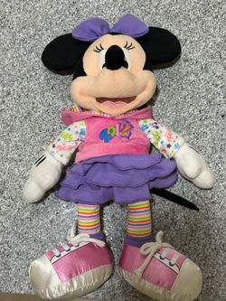2012 Disney Parks Minnie Mouse Pink Hoodie 15” Plush- Collector Plush CLEAN