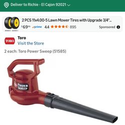 TORO Power Sweep Electric Leaf Blower