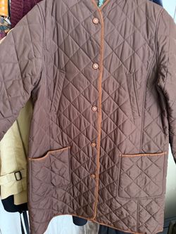 Brown Quilted Snap-Button Jacket
