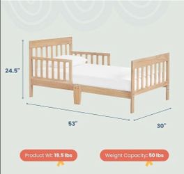 Toddler Bed w mattress and safety