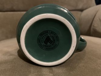 Longaberger pottery green 12 Oz Coffee mug