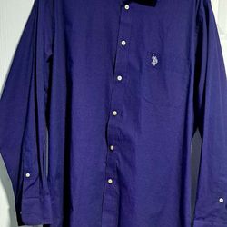 U.S. POLO ASSN. Mens LG Long Sleeve Button Down Shirt