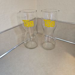 "Enjoy Tab" Hourglass Glasses Vintage 