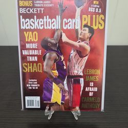 Yao Ming Shaquille O'neal NBA basketball Beckett magazine 