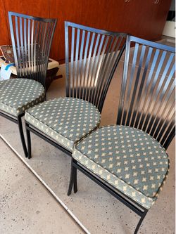 6 Dining Chairs Metal.