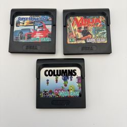 Sega Game Gear Cartridge Lot Of 3 NINJA GAIDEN, COLUMNS, SUPER MONACO GP