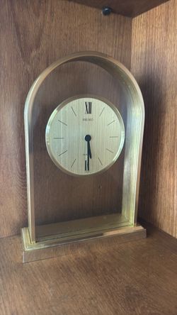 Seiko Gold-Tone Desk Clock
