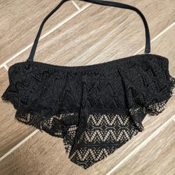 Black Lace Bandeau Bikini Top 