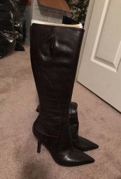 Leather chocolate Nine West boots size 7.5