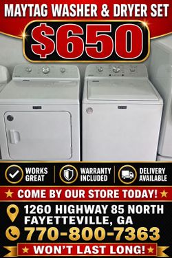 Maytag Washer & Dryer for Sale 
(Works Great/ Comes w/Warranty