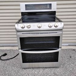 LG Electric Range Double Oven Glass Top