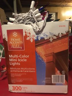 One box 300 lights multi color icicles
