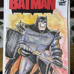 Absolute Batman #1-4th Print-Blank Sketched art by JESSE DAVID LUNDBERG-w/COA