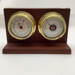 Vintage Airguide Jeweled Electric Clock Barometer - TESTED WORKS!