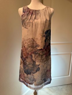 Floral Print Sleeveless Shift Dress