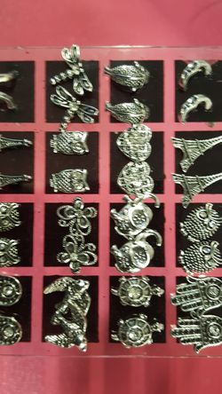 Silver diamond earrings