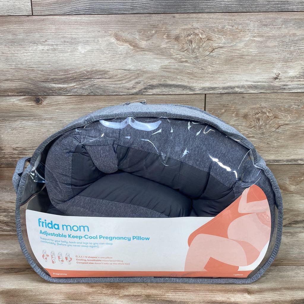 Frida Mom Adjustable Keep-Cool Pregnancy Pillow, U,C,L, and I Shapes in 1 Pillow, Support for Belly, Hips + Legs for Pregnant Women,Cooling Micro-Bead