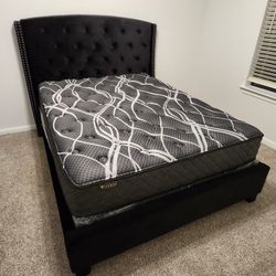 Queen Bed Frame With Mattress Set 10" Ashplush