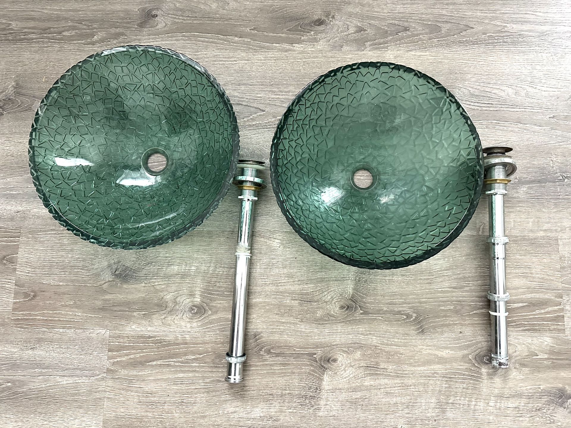 2 Basin Sinks with drains W16.5/H5 3/4, Can  be sold separately $50 each 