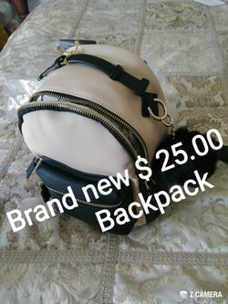 Beautiful Beige N Black New backpack