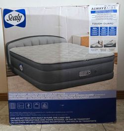 BRAND NEW Sealy ALWAYZAIRE Queen Size, quited topper air mattress