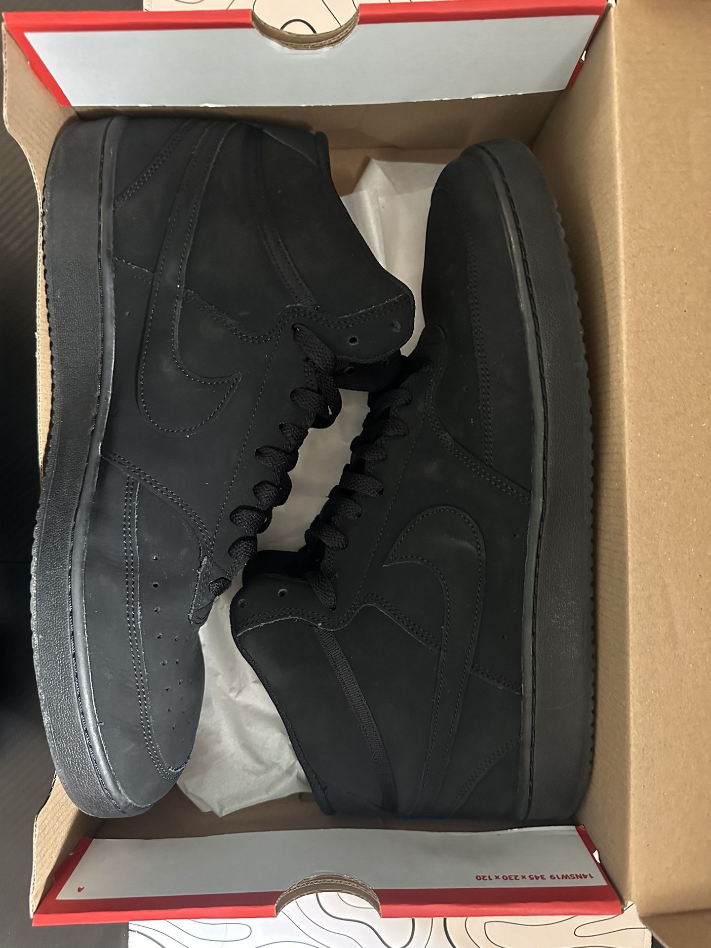 Nike Court Vision Triple Black Shoes 