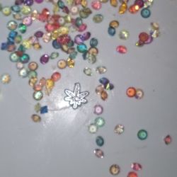 Floating Charm And Small Color Rhinestones