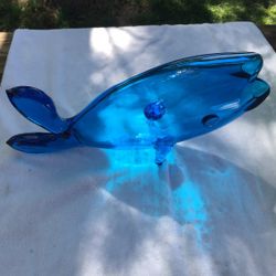 Blenko Tiel Glass Fish Rare & Clear Blenko Fish Together 