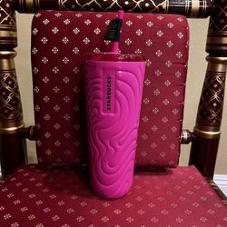 Starbucks 2025 Summer Hot Pink Sip Or Straw 24 Oz Tumbler
