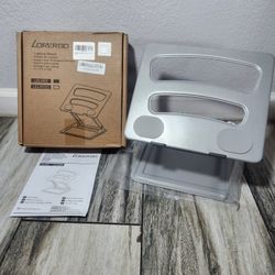 LORYERGO Laptop Stand for Desk, Adjustable & Foldable Laptop Riser for 10-15.6 Inch Laptops, Computer Stand for MacBook/Notebook, Portable Ergonomic H