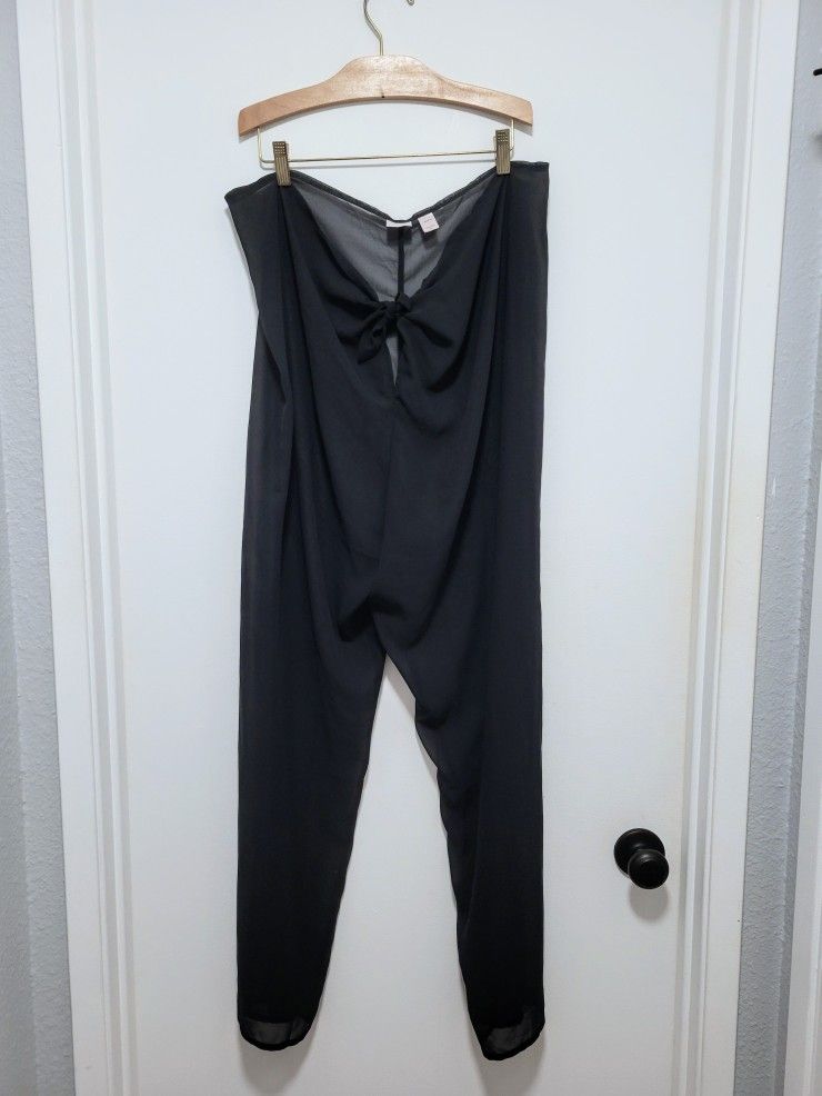Victoria's Secret Swim Beachwear Sheer Mesh Tie-Front Cover Up Pants Women's L