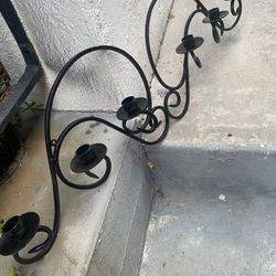 Wall Hanging Candle Holder In Wrought Iron