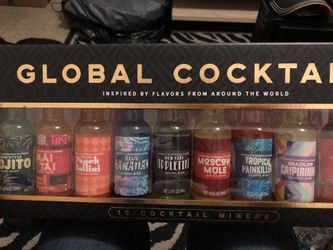 17 piece bar set with cocktail flavors