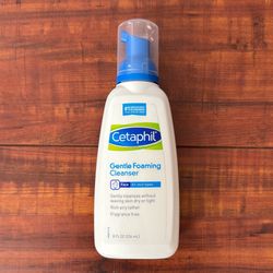 Cetaphil Gentle Facial Foaming Cleanser; Rich Airy Lather, Fragrance Free: For All Skin Types; 8 oz