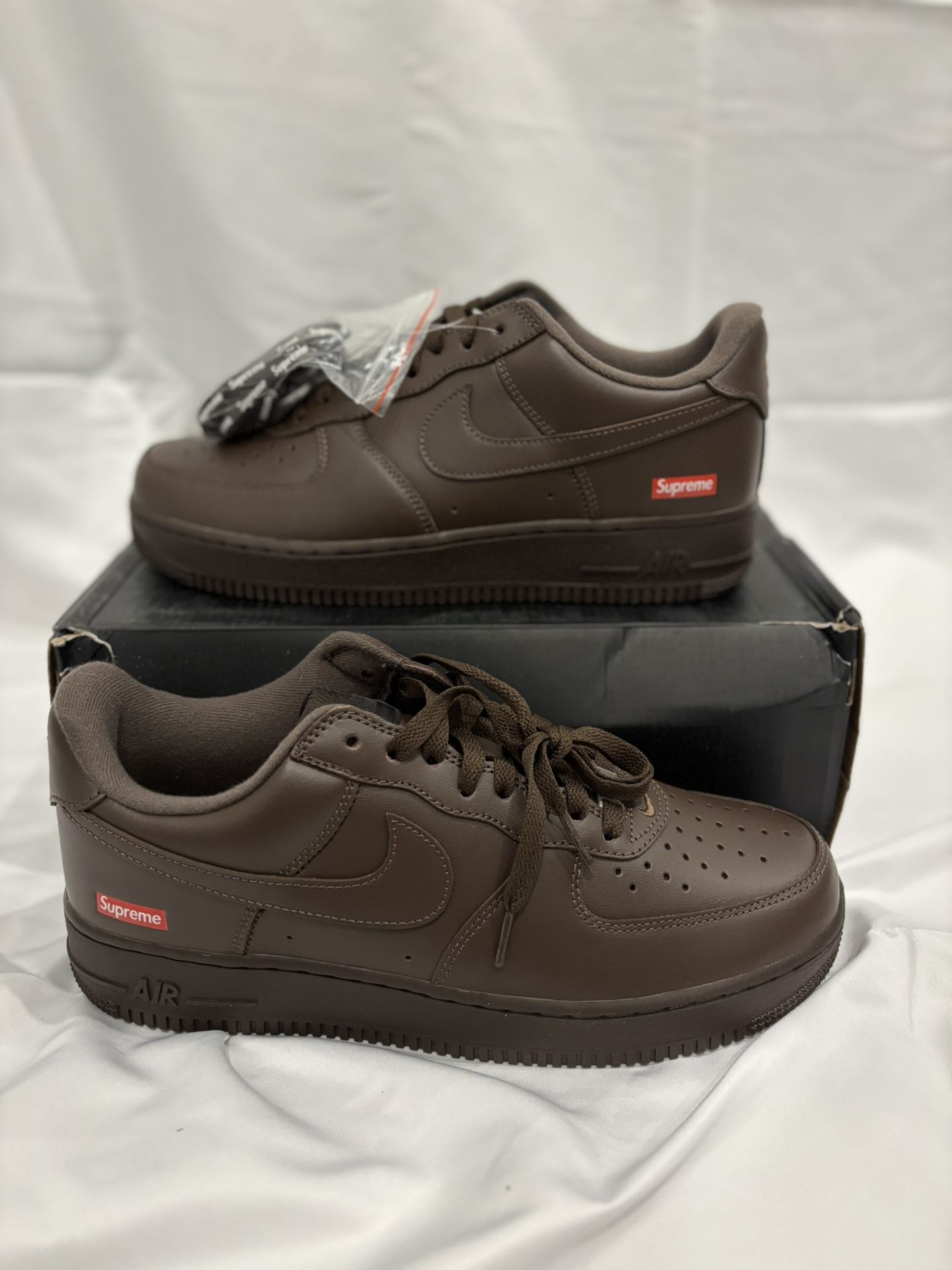 Brown AF1 Supreme Nike Air Force Brand NEW Size 10 - www 