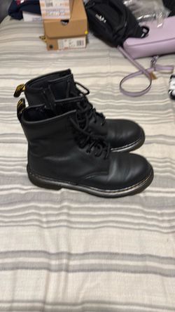 Dr. Martens Black Leather Lace-Up Boots