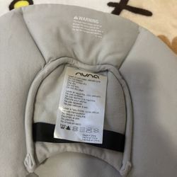 Nuna Infant Insert gray Nuna PIPA series infant car seat newborn insert.