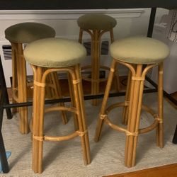 Bamboo Barstool Chairs 