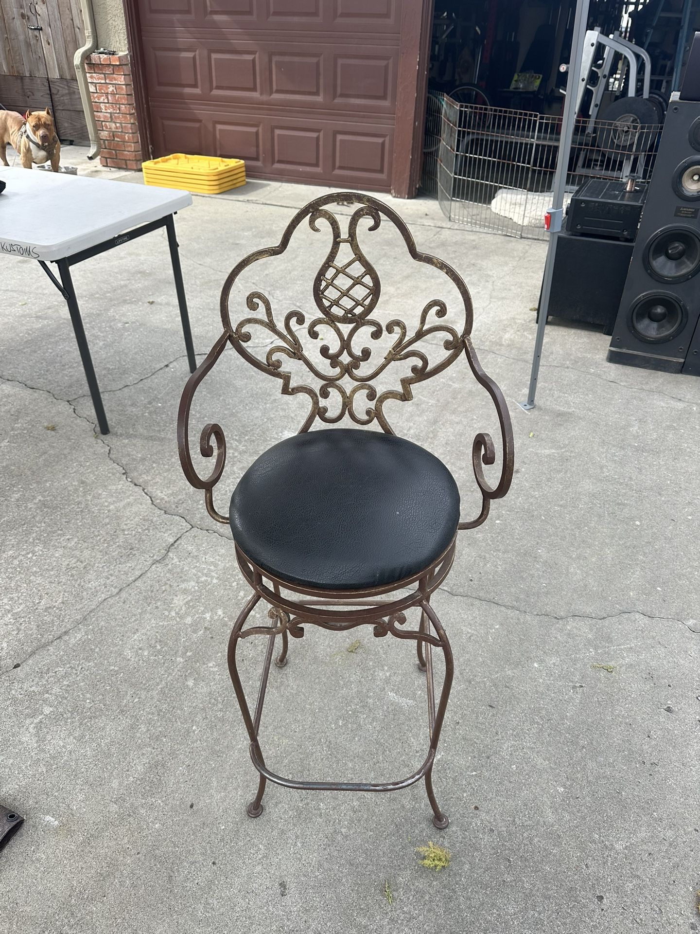 Wrought Iron Bar Stool