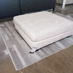 Oversized Beige Ottoman 