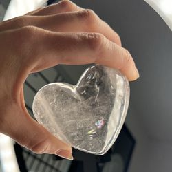 Brazilian Quartz Crystal Hearts Paper Weight 