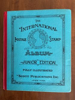 Vintage Scott 1941 International Postage Stamp album, Junior Ed.