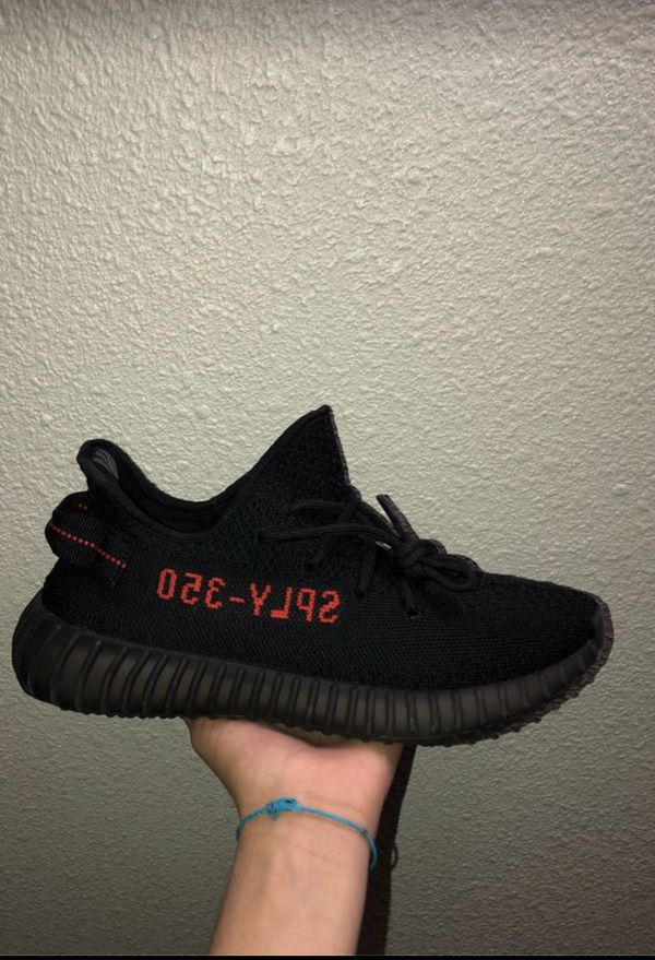 Cheap Adidas Yeezy Boost 350 V2 Core Black Red Stripe By9612 Size 9 Excellent Conditio