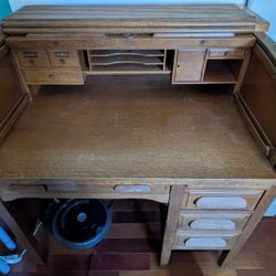 Antique Rolltop Teachers Desk