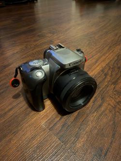 Canon EOS Rebel T2 35mm Film Camera + 50mm f/1.8 STM