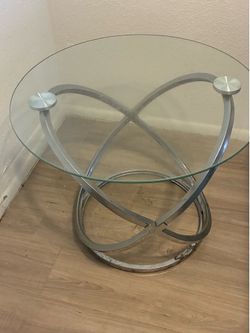 Glass Top Side Table