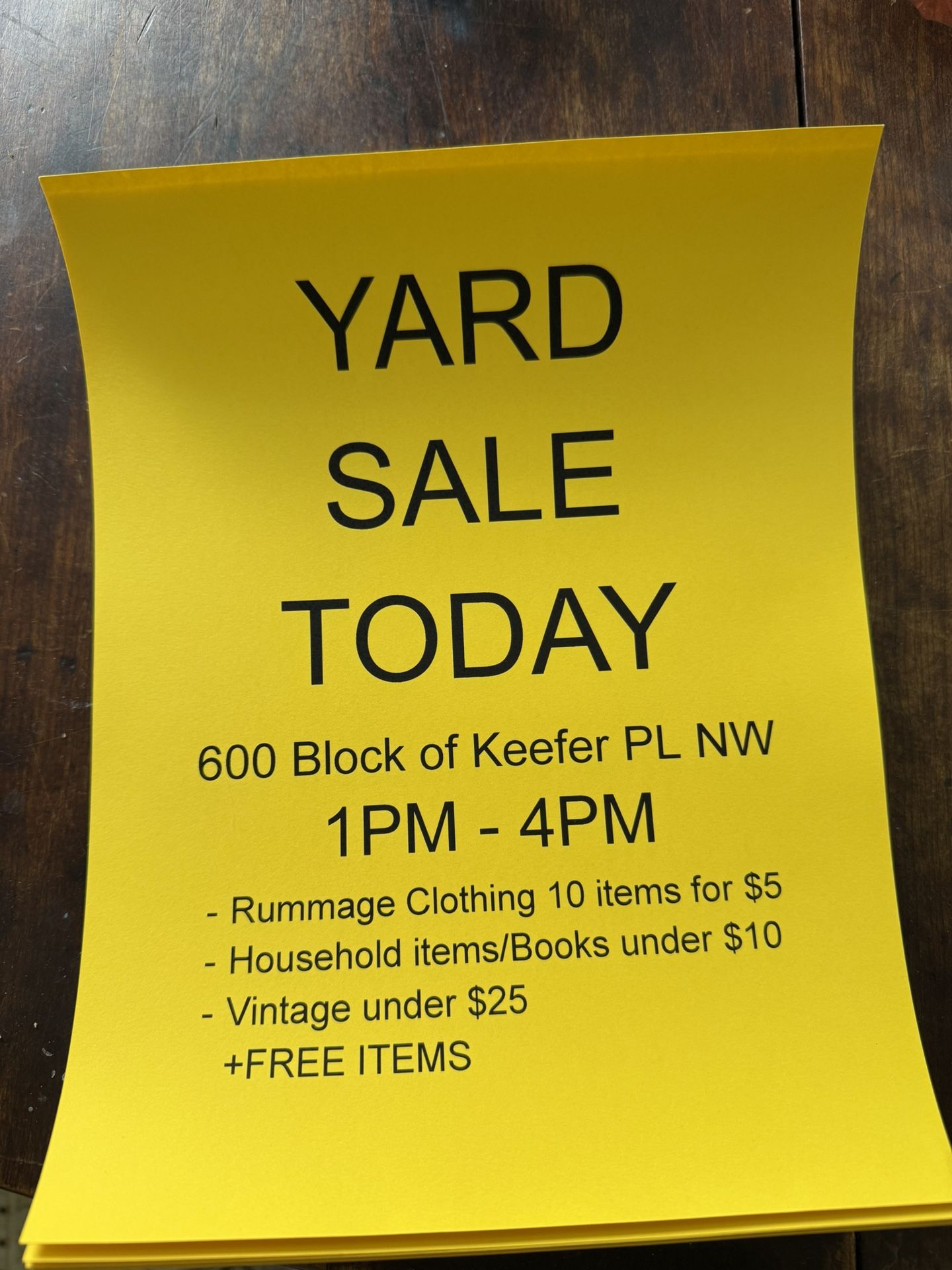 Yard Sale- Free Items, Vintage, Etc