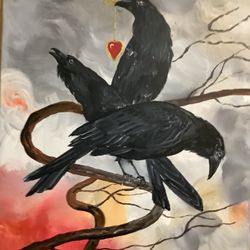 Original Crow Painting 