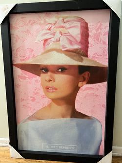 Audrey Hepburn Picture With Wooden Frame