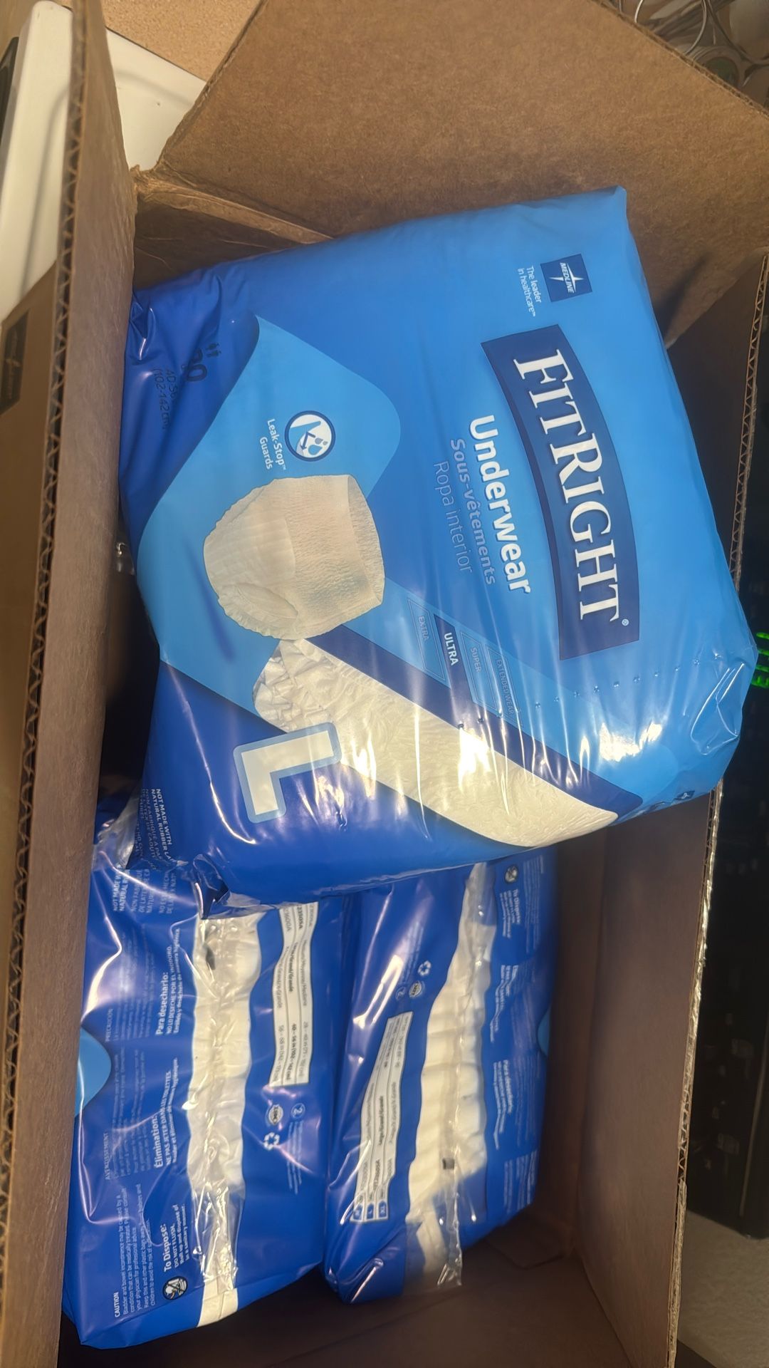 Fit right Unisex Large Underwear Adult 4 Packs 80 Total